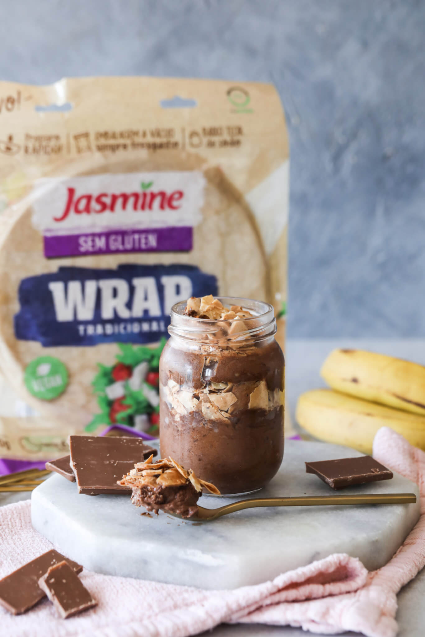 Mousse de chocolate crocante