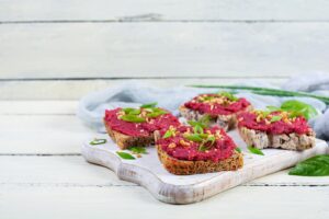 Imagem destaque - Pasta de beterraba com ricota + Pão Sem Glúten