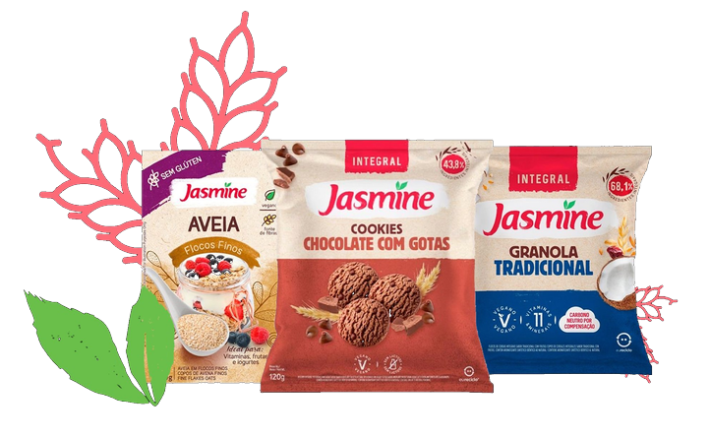 Biscoito Vegano Integral Cacau & Cereais Jasmine Sou Sweet Caixa 135g